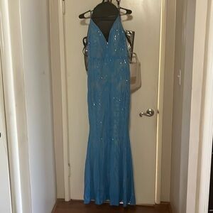 Blue Sparkly prom dress